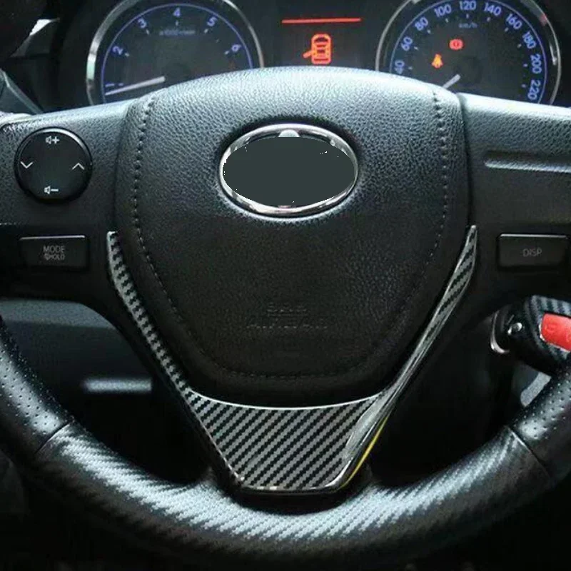 Car Steering Wheel Trim Cover Chrome Sticker For Toyota Levin Corolla 2014-2018 for RAV4 2014-2019 Car Accessories