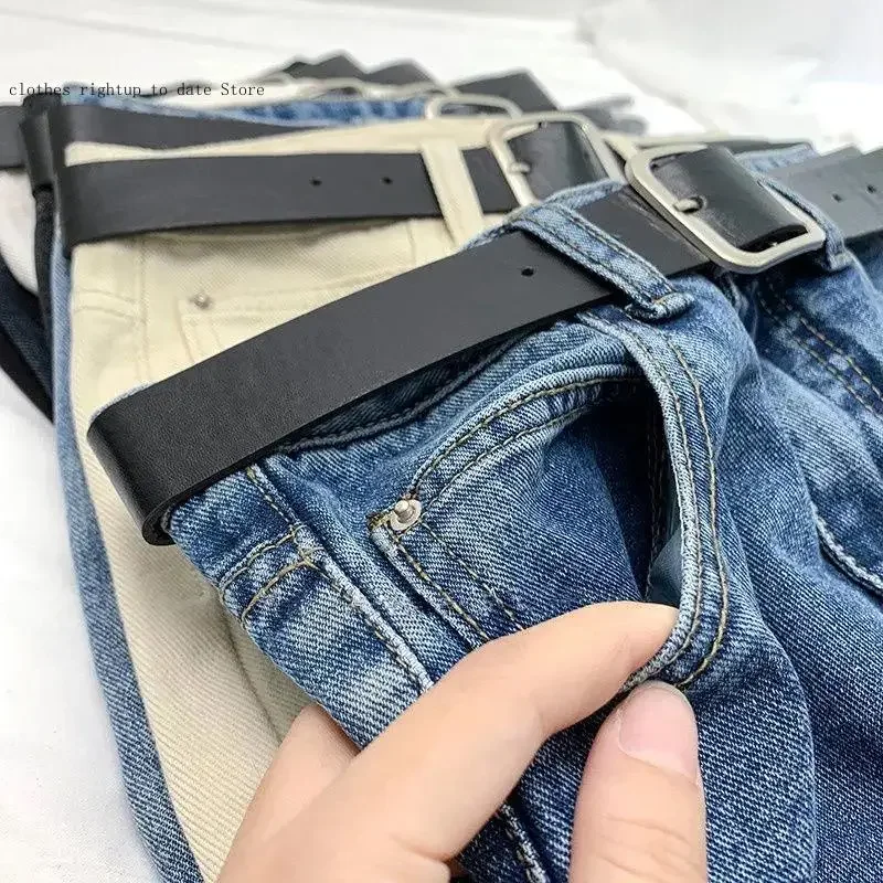 Loose  Jeans Mujer Retro Vintage Straight High Waist Jeans Women Boyfriend Mom Street Denim Jeans with Belt