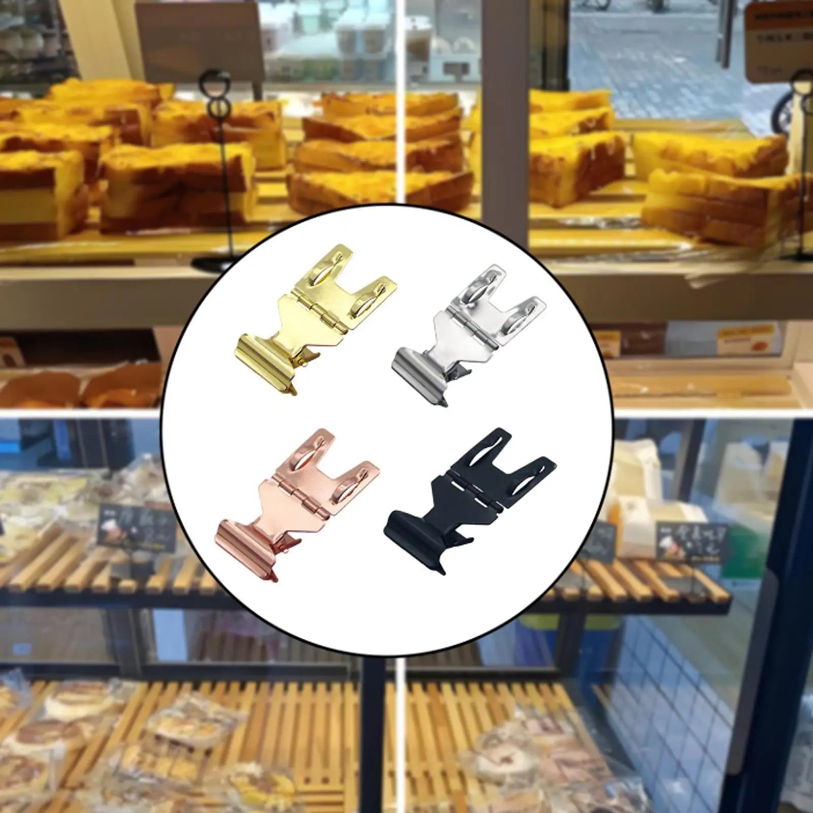 

5x Sign Clips Clip on Tag Holder Stand for Business Hangrails or Tubes Shops