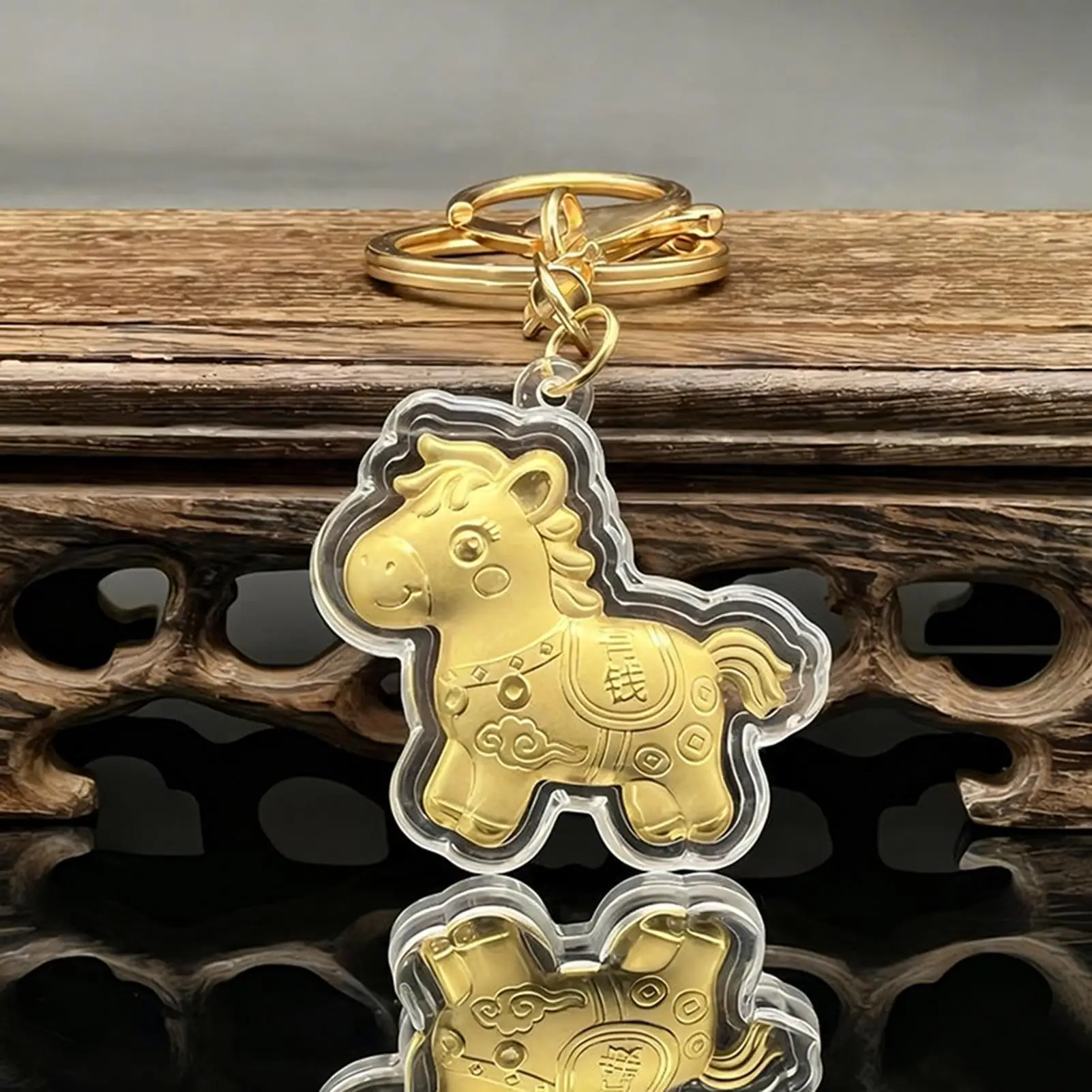 

Wealth Symbol Phone Charm Cute Horse Keychain Horse Year "May You Get Rich Immediately" Pendant,Lucky Horse Keychain