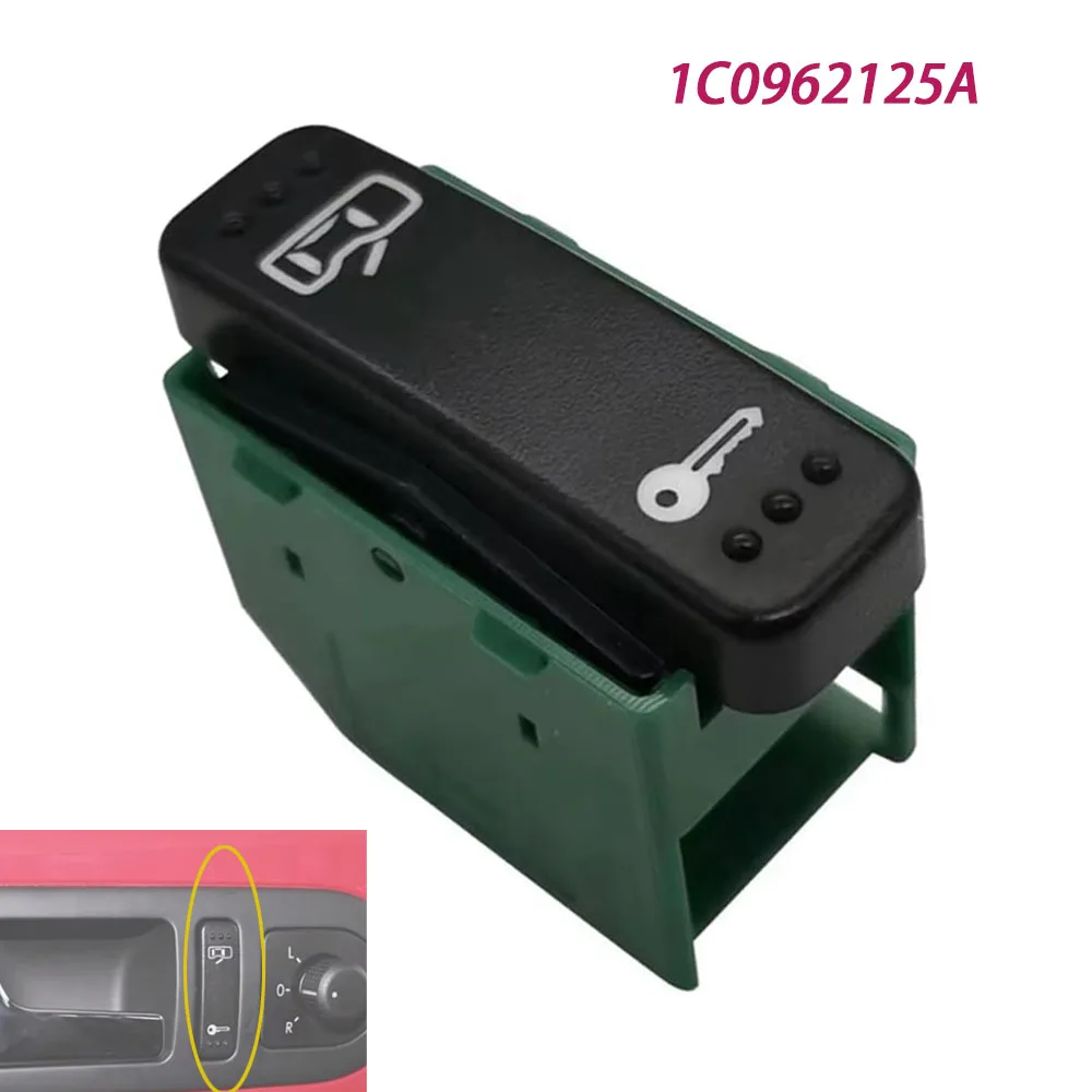 

Car Central Door Lock Switch Button Satin Black Left for VW Beetle 1998-2005 2006 2007 2008 2009 2010 1C0962125A01C 1C0962125A