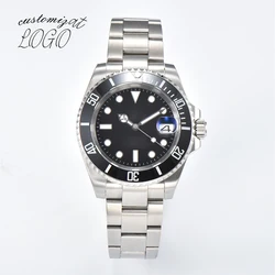 40mm Watch NH35 Watch Submarine Style Automatic Mechanical with Ceramic Bezel Waterproof Sapphire Glass  Case and NH35 Movement