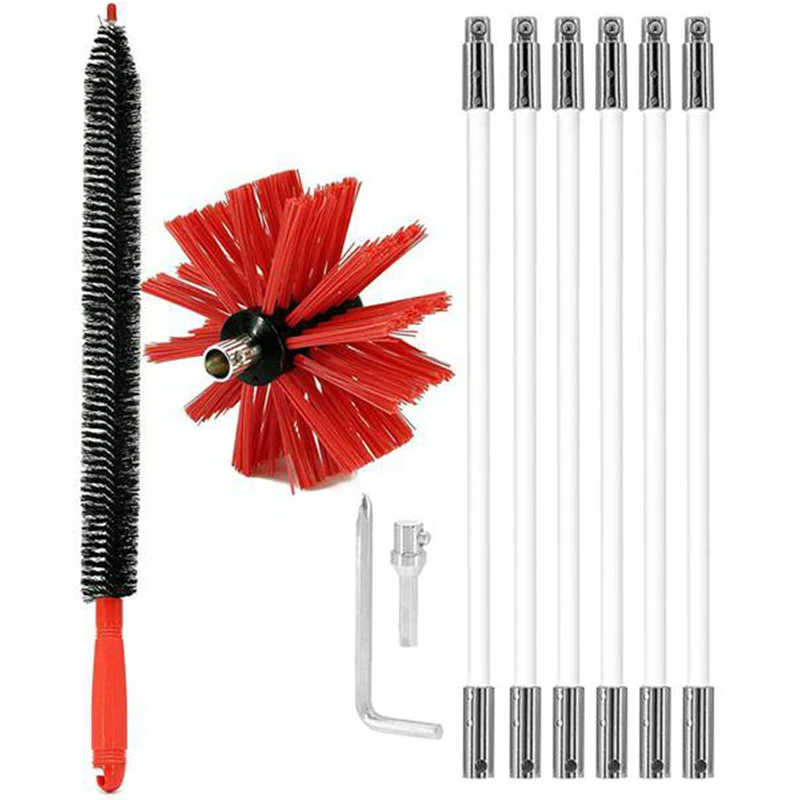 

Chimney Cleaning Brush Fireplace Cleaning Brush Sewage Rod Set Nylon Cleaning Chimney Cleaning Rotary Sweeping System