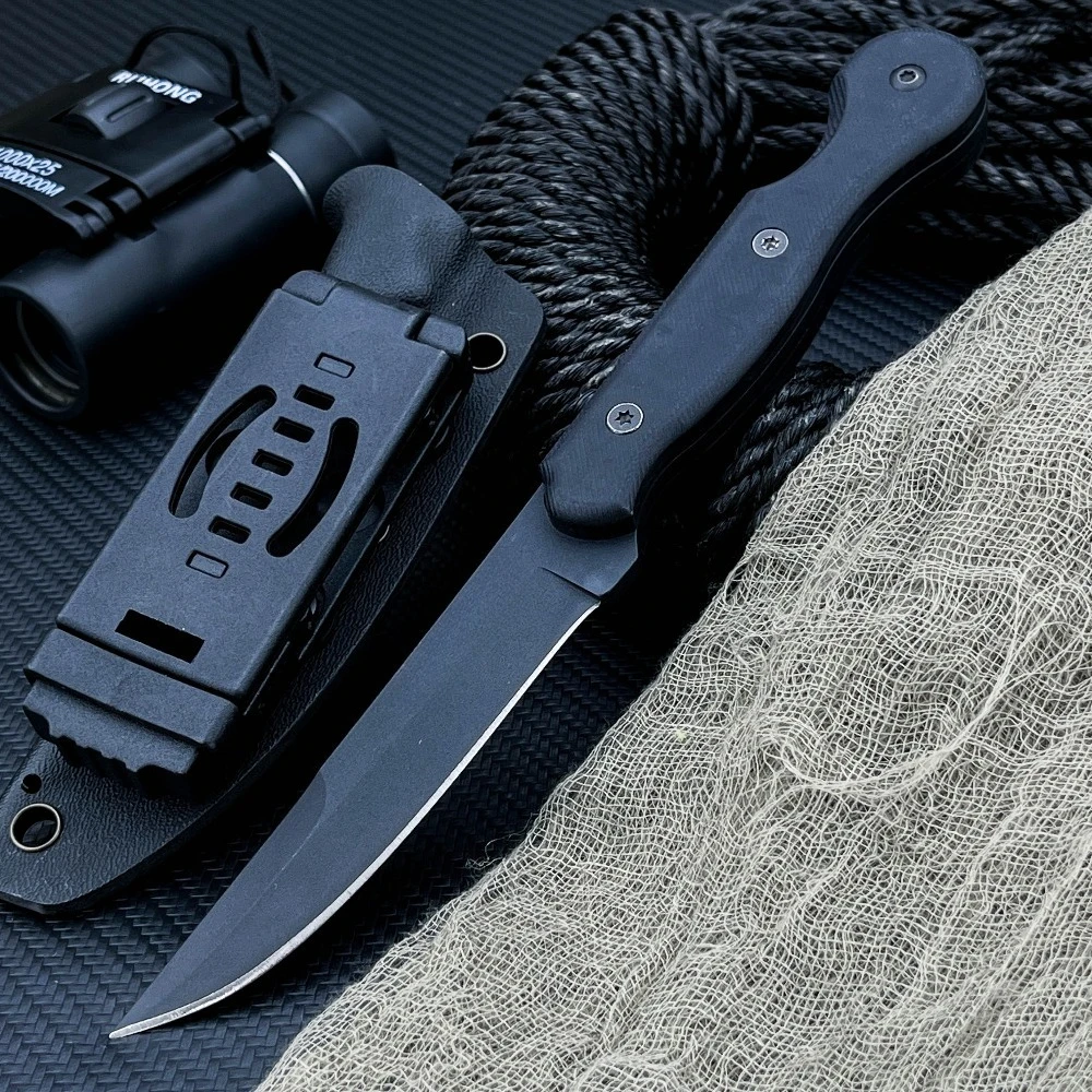 

Уличный острый прямой нож 8Cr13Mov Blade G10, ручка высокой твердости, портативный тактический нож для выживания и самообороны, лучший подарок