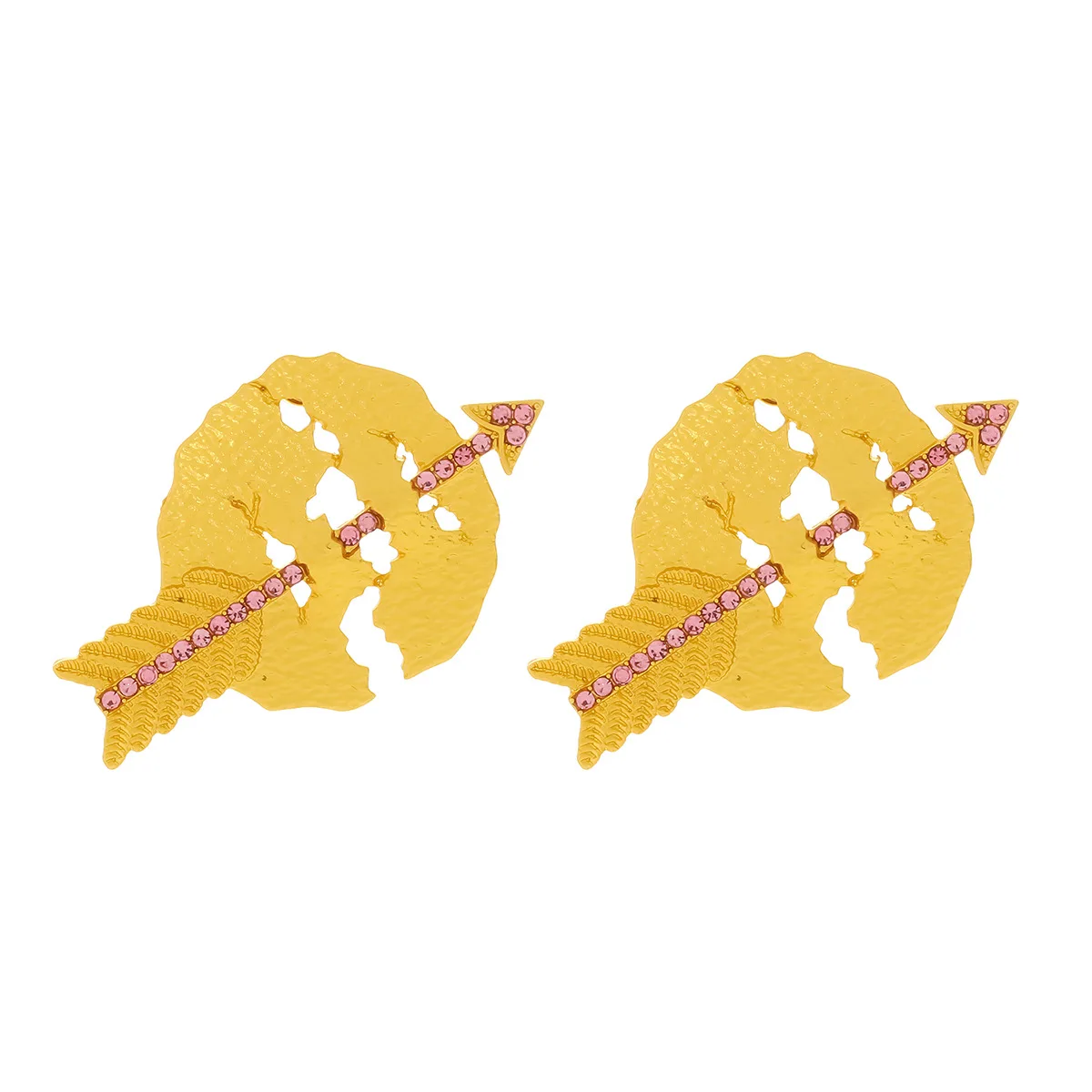 Creative Alloy Diamond Arrow Earrings Fashion Valentine's Day Cupid Arrow Earrings Women