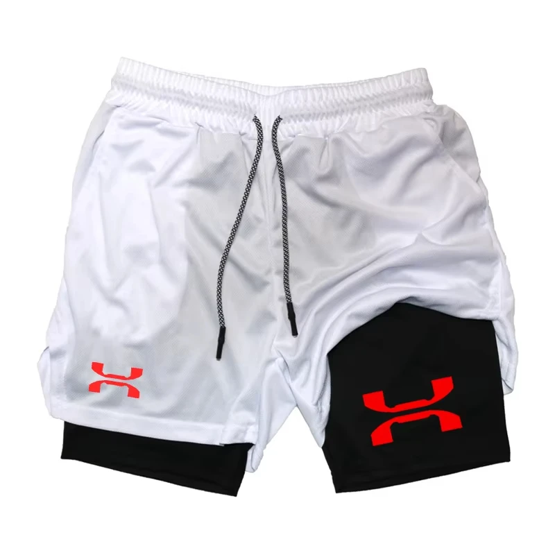 Running Shorts Men Gym Sports Shorts 2 In 1 Quick Dry Workout Training Gym Fitness Jogging Short Pants Summer Men Shorts