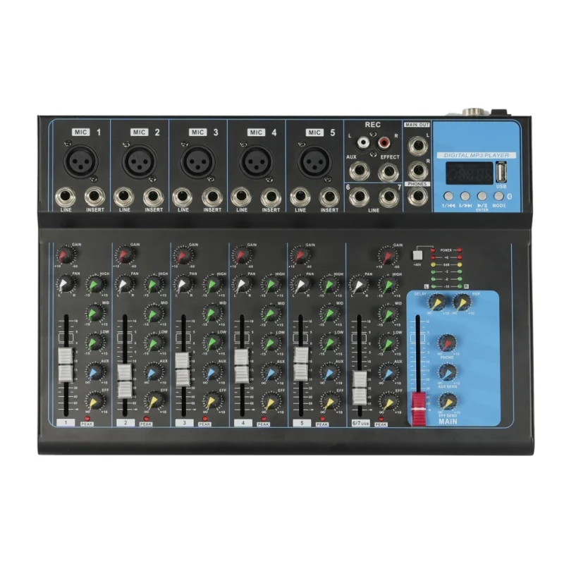 

F7 professional sound usb Interface Universal Dj Sound Mixer Console Audio for stage