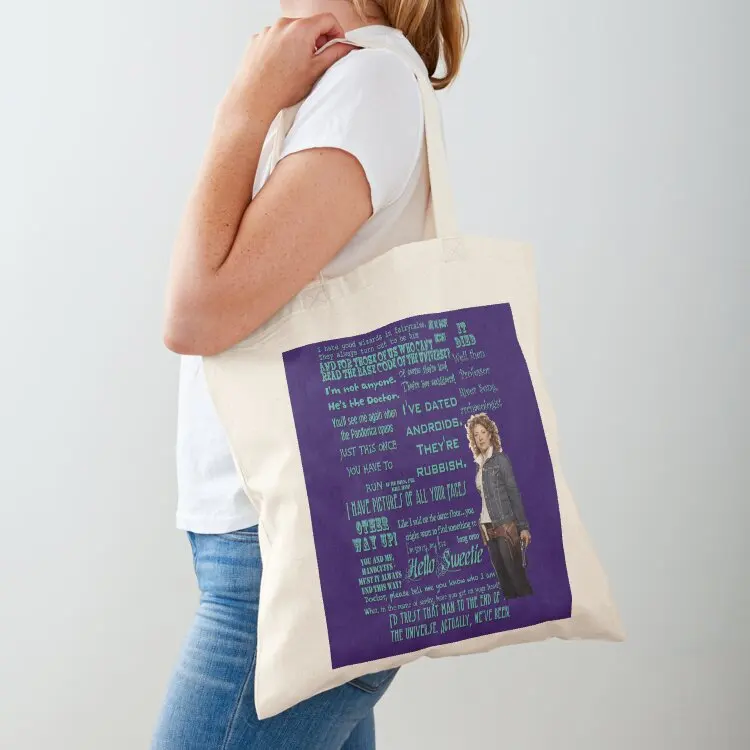 

River Song Quotes Tote Bag Women's handbag canvas tote Women's beach bags tote bag custom