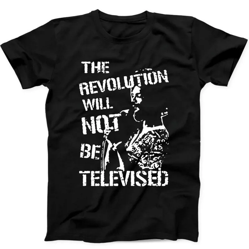 Camiseta The Revolution Will Not Be Televised Jazz Soul Gil Scott Heron, camiseta holgada y transpirable de verano para hombres y mujeres