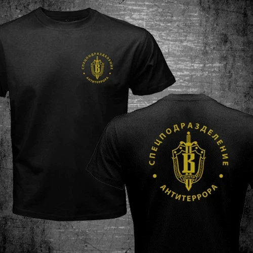 تي شيرت عسكري جديد من القوات الخاصة الروسية Spetsnaz Spets Gruppa V Vympel Group الفاخرة الراقية لكل من الرجال والنساء Y2k