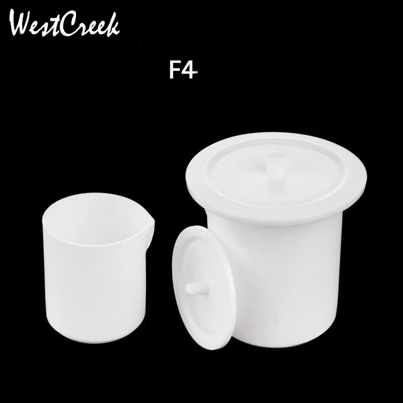 WESTCREEK Ptfe beaker F4 beaker FEP flask acid and alkali resistant experiment teaching ptfe beaker with cover