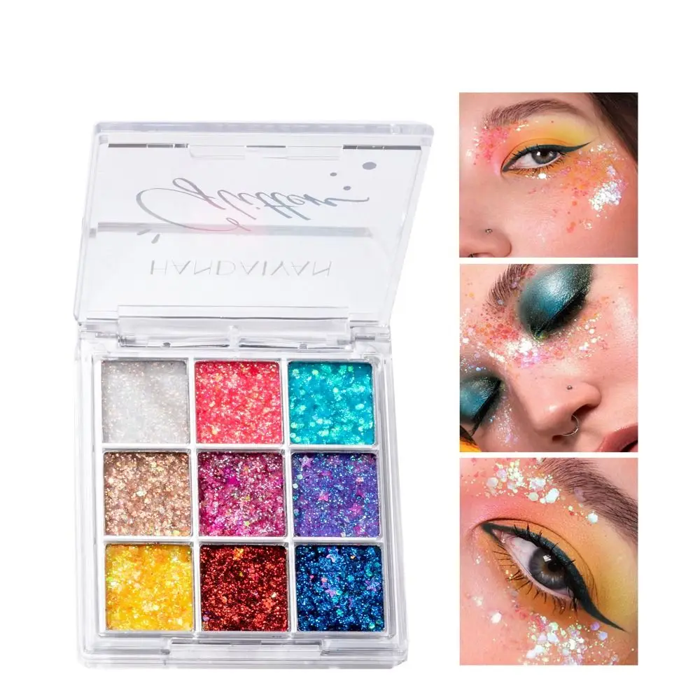 Crèmekleurige Lovertjes Bodypigment Diamantglans Oogschaduw Poeder Lijmvrije Oogmake-Up Oogschaduwpalet Glitter Lovertjes Oogschaduw