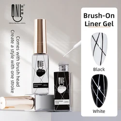 7ml Liner Gel Nail Polish White Black Soak Off UV/LED Painting Gel DIY Nail Art French Style Stripe Gel Semi Permanent Varnish