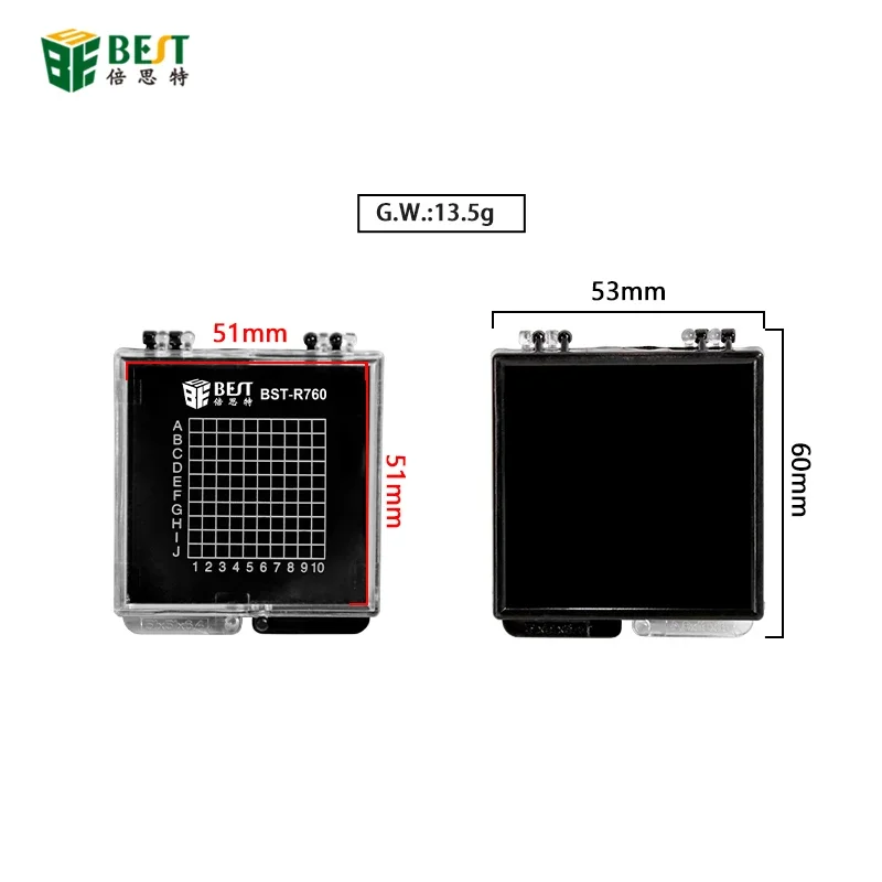 High quality ESD storage Boxes Clamshell Case CPU Component Box For Intel 775 1155 1156 other IC Chip Protection Box