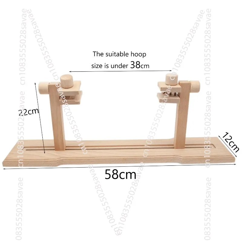 Ready-to-stock seat 360 degree rotatable embroidery frame adjustable wooden cross-stitch embroidery knee bracket frame large