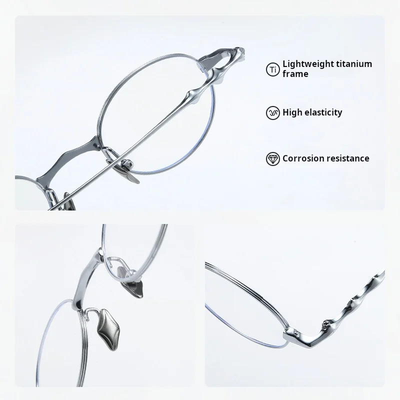 الكورية gm النظارات شبه التيتانيوم الرجعية إطارات النظارات البصرية للرجال النساء إطارات النظارات الصغيرة وصفة طبية النظارات 20899