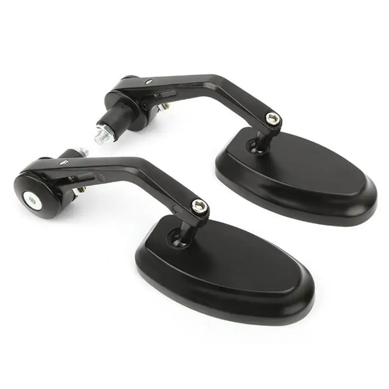 Motorcycle Bar End Mirrors Handle Bar End Rearview Convex Mirrors Rotate 360 Degrees Mirrors Motorcycle Accessories For Moped