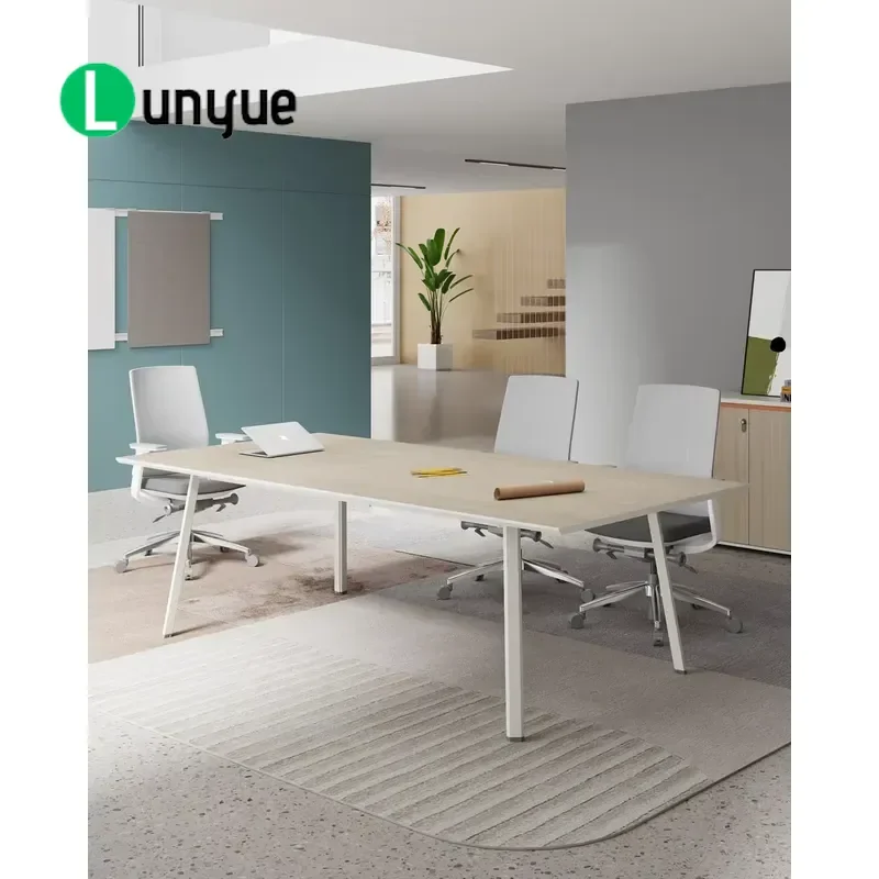 Modern Extendable Conference Table E1 Melamine Modular Rectangle Long Office Furniture for Hotel Meeting Rooms Durable Space