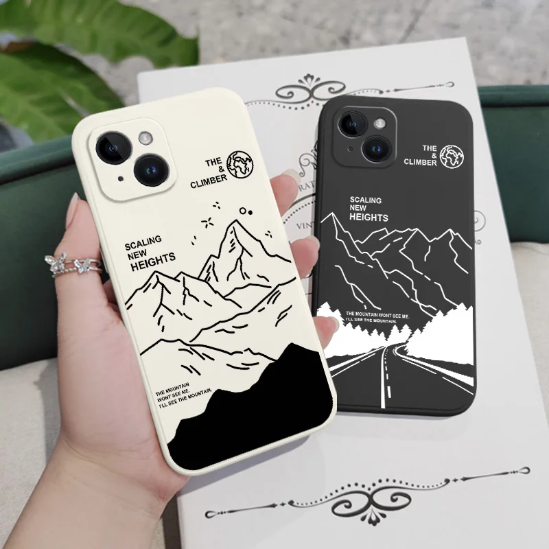 Climb Mountains Phone Case For iPhone 16 15 14 13 12 11 X XR XS   Plus Pro Max Mini Silicone Cover