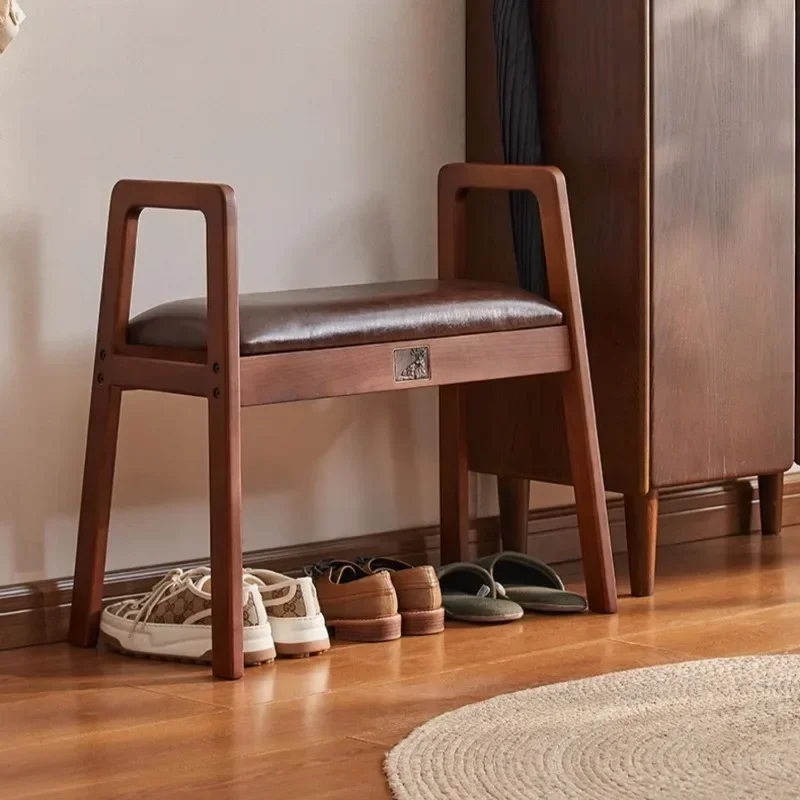 

Табурет-столик для хранения, прикроватный столик для переобувания, скамья для прихожей, эргономичный табурет из дерева, скандинавская мебель