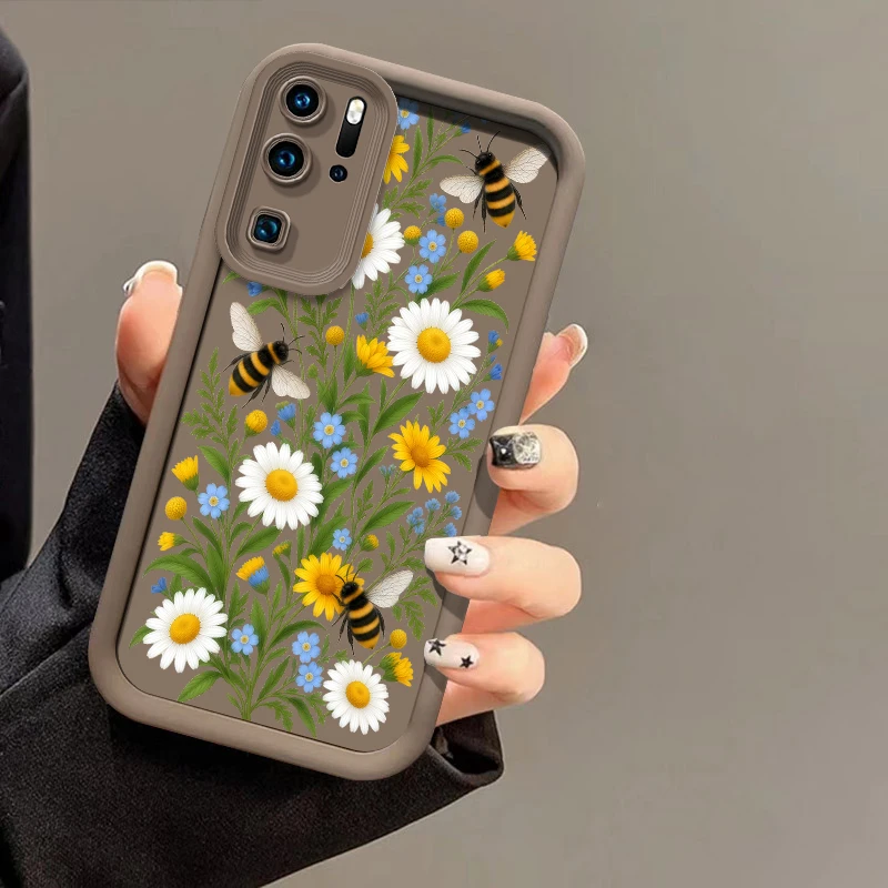 Bee Pattern Case For Huawei P20 P30 P50E P40 Lite P Smart Mate 20 30 40 50 Pro Y9 Prime 2019 Y7A Y9S Matte Shockproof Cases Etui - view 5