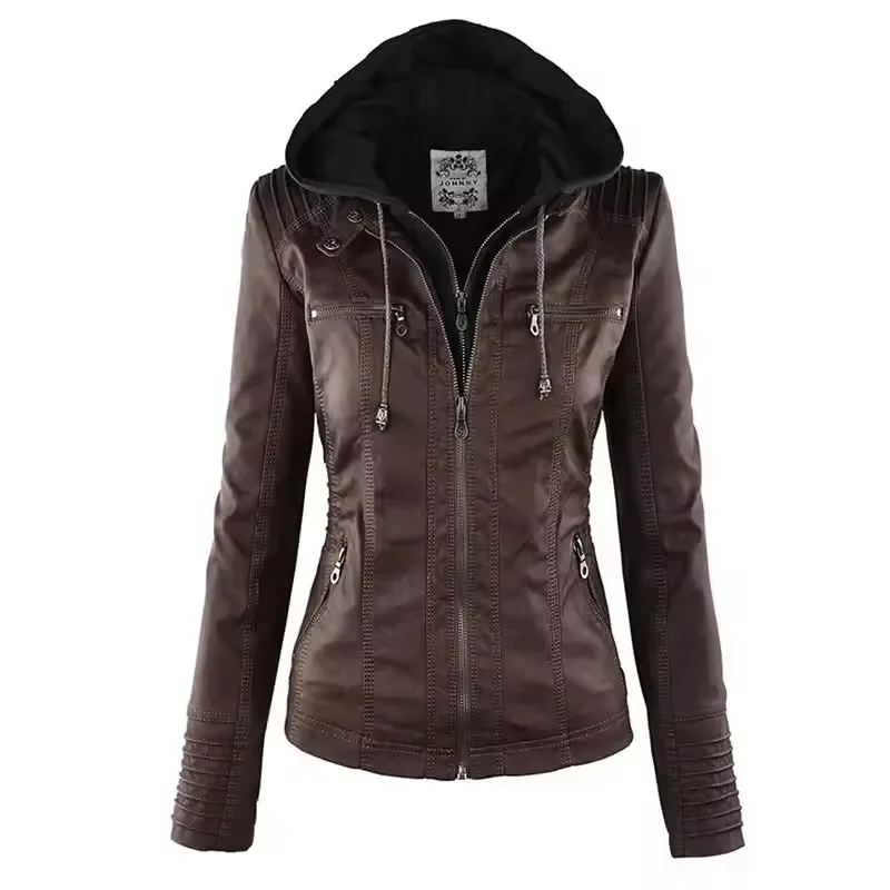 leather coat jacket in rosso sicuro