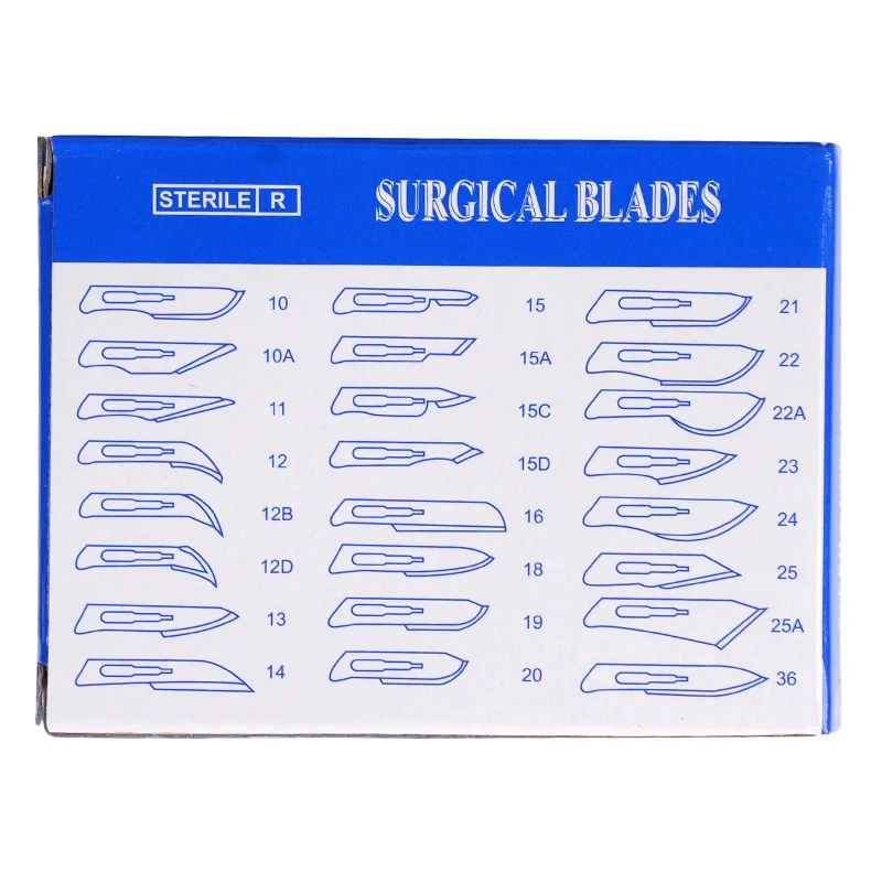 10Pcs Sterile Medical Surgical Blades Disposable Carbon Steel Scalpel Knife for Dental Dissection Eyebrow Grooming