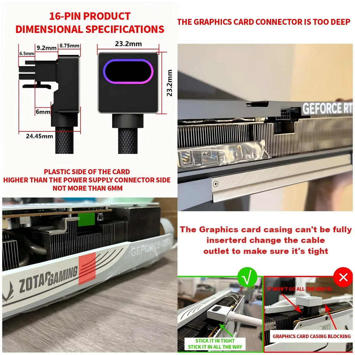 AIJS GPU16PIN 모듈형 케이블, 12VHPWR ARGB(5V 3핀 포함),18AWG 90 °   직각 수컷-수컷 디자인, 5090 / 3070은 적용되지 않습니다.