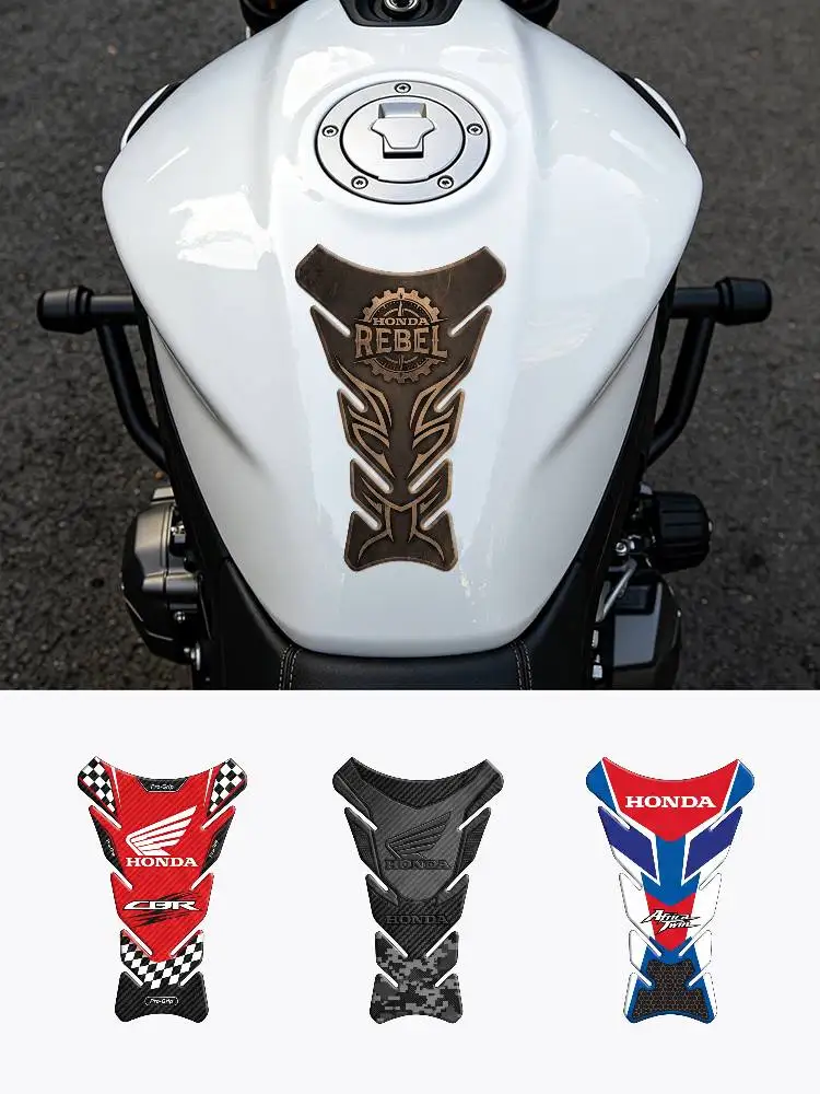 

FOR HONDA Motorcycle PVC Tank Pad Tank Cap Protector Racing Sticker Universal
