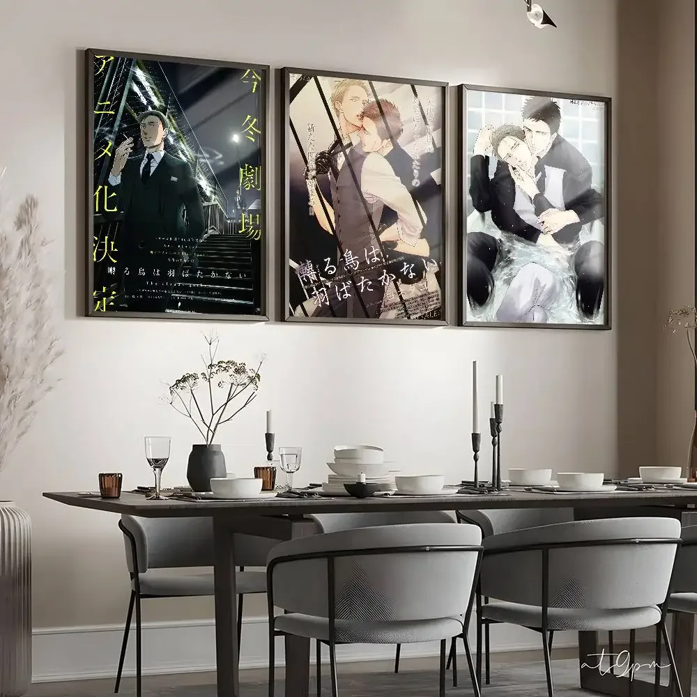 1PC Anime Twittering Birds Never Fly Boy Poster Water Proof Paper Print Room Decor Stickers Art Wall Living Room