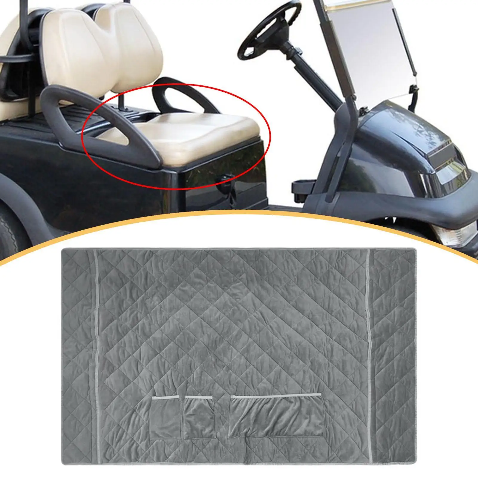 

Кристаллический супермягкий стеганый чехол на сиденье автомобиля для гольфа, легкое одеяло, полотенце для клубной тележки, прочное оборудование для гольфа