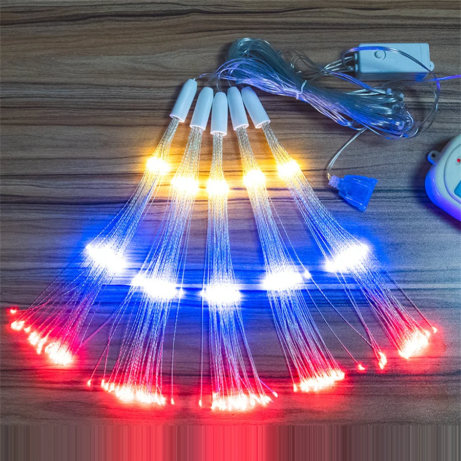 5 Pack 600 LED Connectable Firework Lights Outdoor Copper Wire Sparklers Starburst Lights Holiday Firecracker Fairy String Light