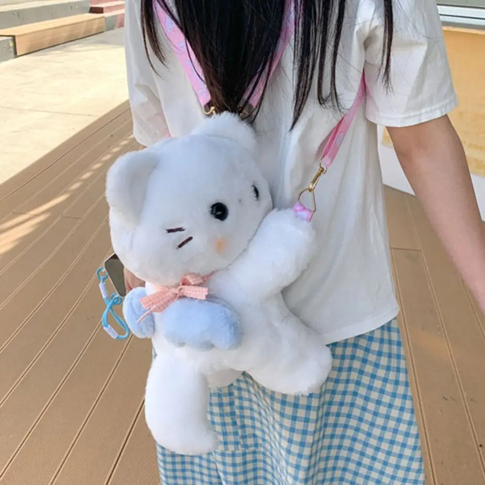 

Portable Korean Style Plush Doll Crossbody Bag Plush Toy JK Lolita Children's School Bag Soft Panda Animal Shoulder Bag Girls