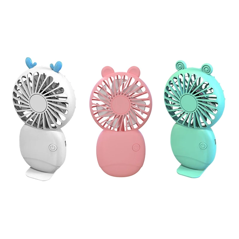 

Top Deals Summer Portable Mini Fan Small Pocket Fan Cartoon Fan Hand-Held Fan For Outdoor Mini Electric Fan