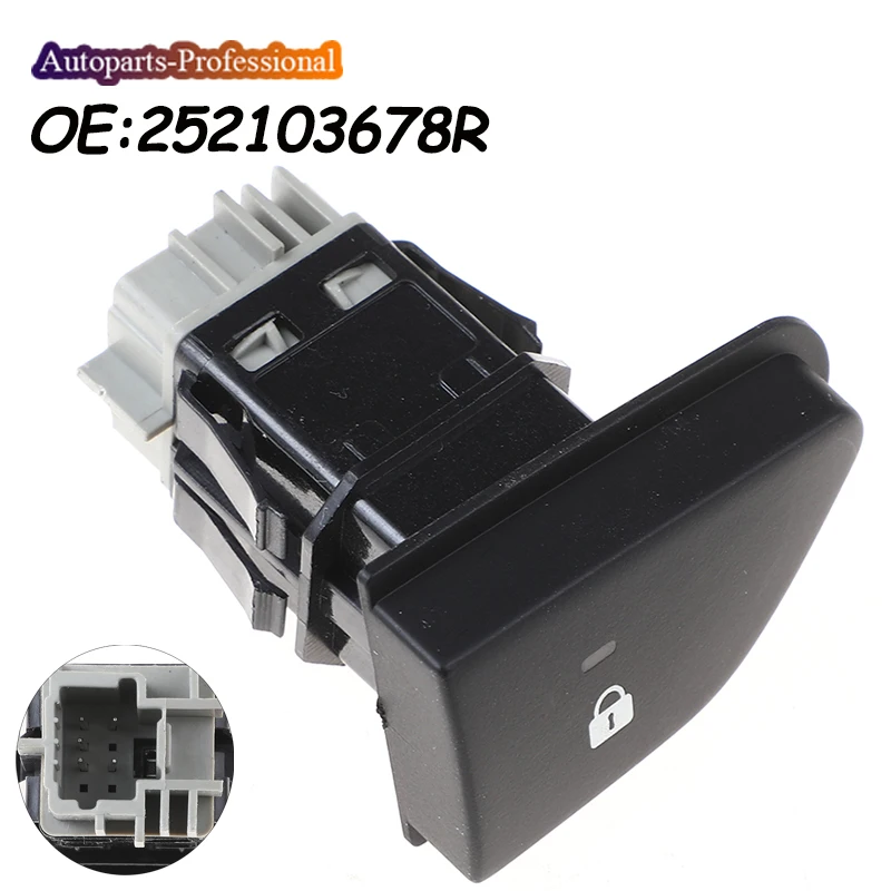 Botón de interruptor de bloqueo Central de cerradura de puerta de accesorios de coche 252103678 R 25210-3678R para Renault Clio MK4 Captur Zoe Dacia Duster