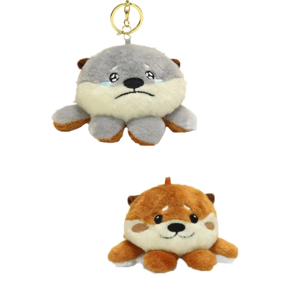 

Double-Sided Capybara Plush Keychain PP Cotton Flipable Plush Flipped Capybara Keychain Cosplay Inverted