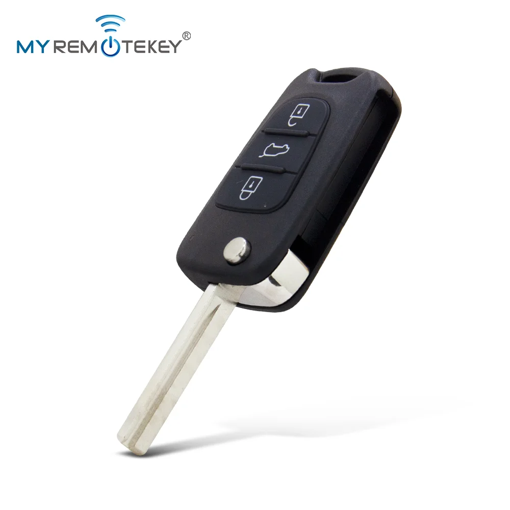 MYREMOTEKEY Fernbedienungsgehäuse mit 3 Tasten für Hyundai I20 I30 I35 IX20 IX35 Elantra 2008-2012 Klappbare Fernbedienungs-Schlüsselhülle – Detail 6