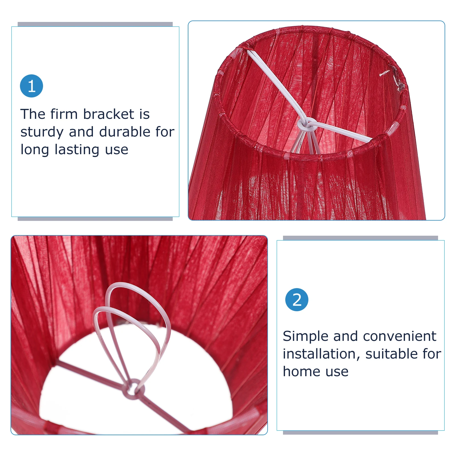

2pcs Clip Bulb Lampshade Translucent Gauze Light Cover Dustproof Decorative Cloth Art Shade For Ceiling Wall Floor Lamps