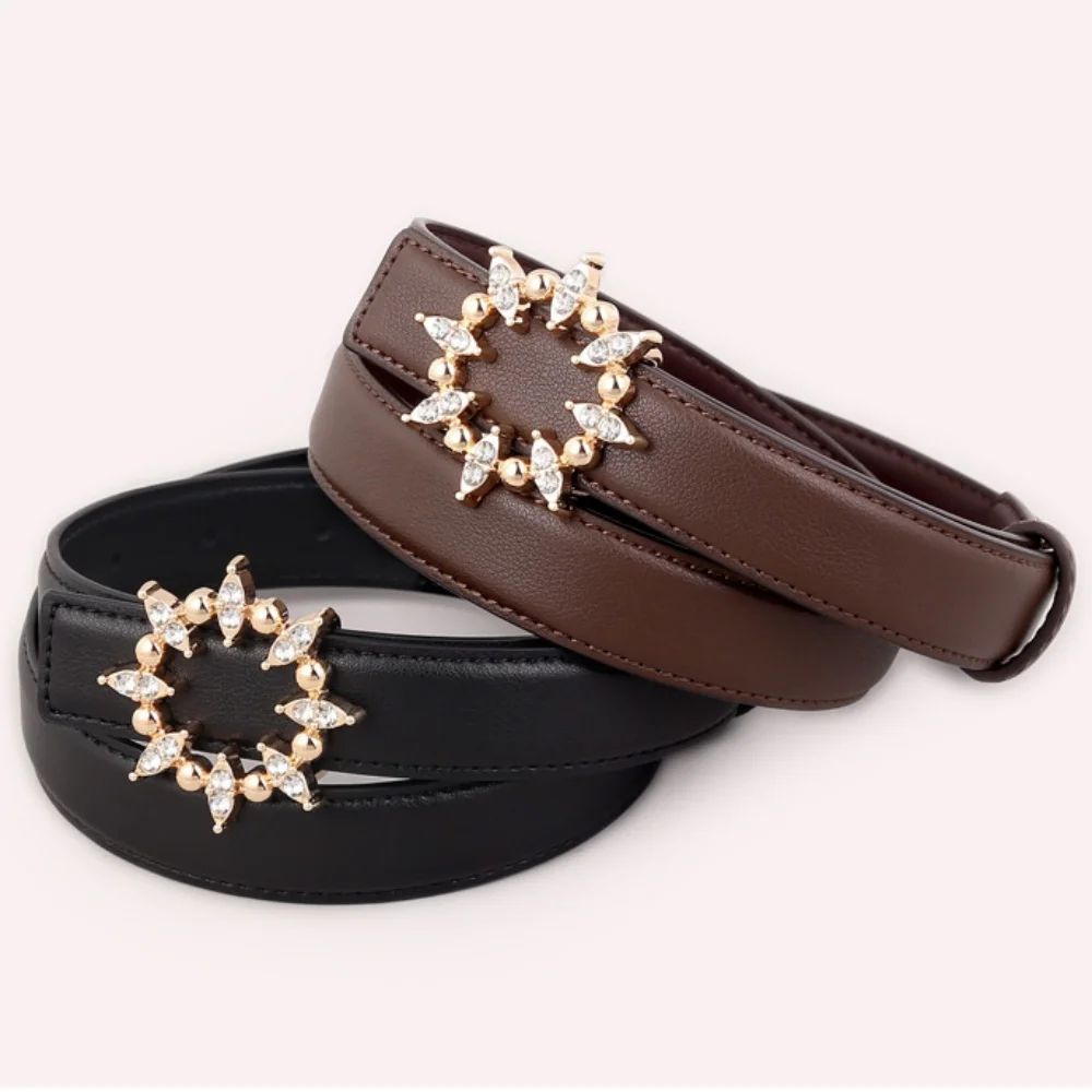 

Осенне-зимний ремень для женщин, натуральная кожа, серебряная пряжка, украшение, простой универсальный ремень с джинсами, аксессуар для одежды