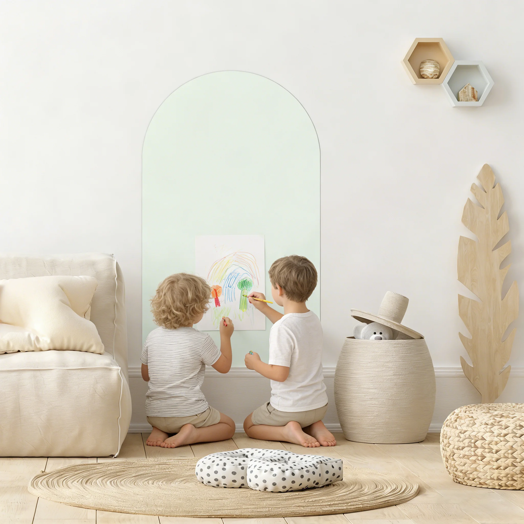 

Magnetic self-adhesive matte blackboard wall sticker arch shaped, easy to install, suitable for children's creative painting