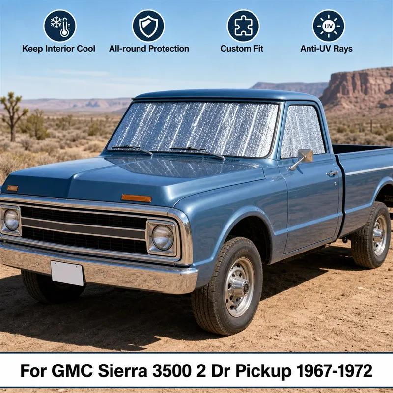 

For GMC Sierra 2500 2 Dr Pickup 1993-1999 Full Set Car Window Sunshades UV Block Privacy Heat Insulated Foldable Car Curtain