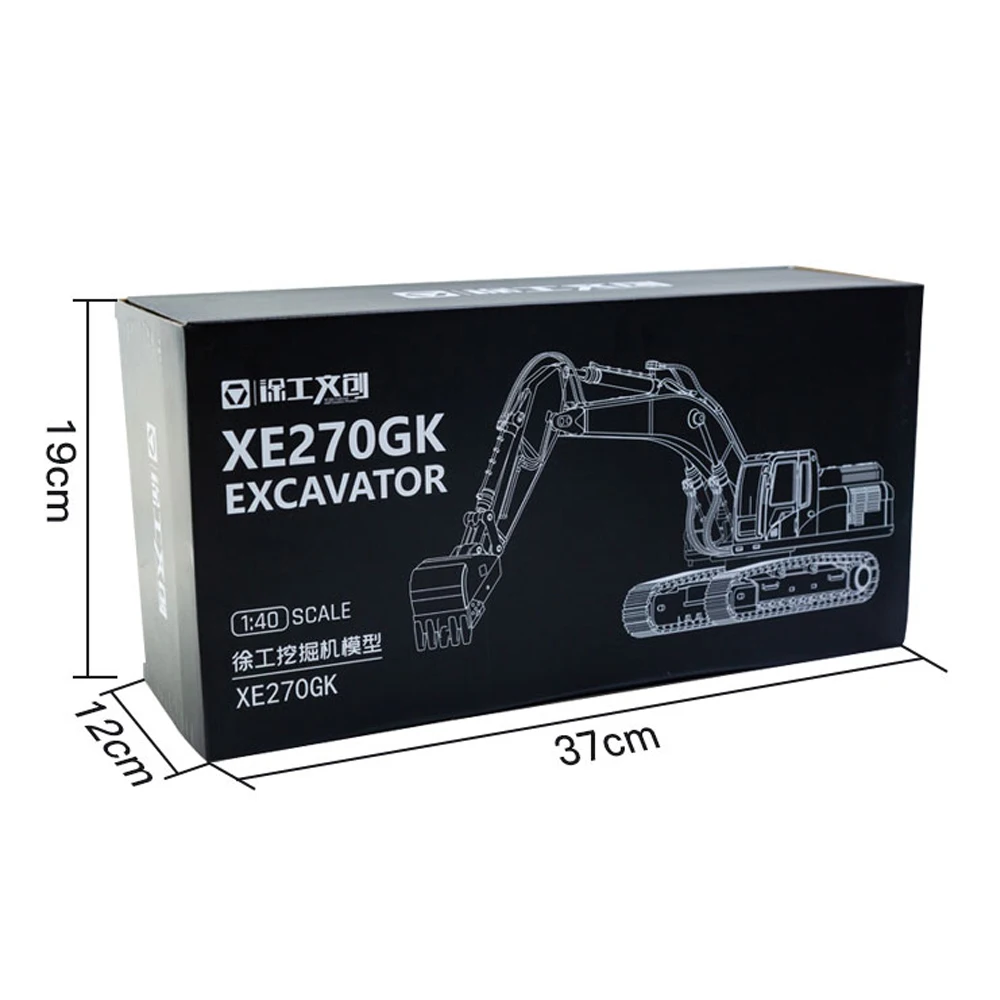 1:40 مقياس نموذج دييكاست لعبة البناء نموذج الأعمال هدية تذكارية طبق الاصل XCMG XE270GK حفارة نموذج جمع اللعب هدية