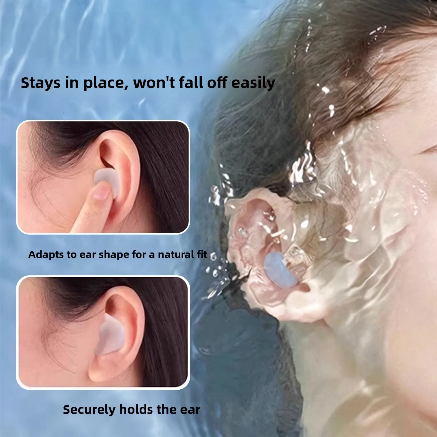 2026 Professional Swimming Waterproof Silicone Earplugs Ear Protection for Bathing Non-Noise Reduction Special for Ear Drainage