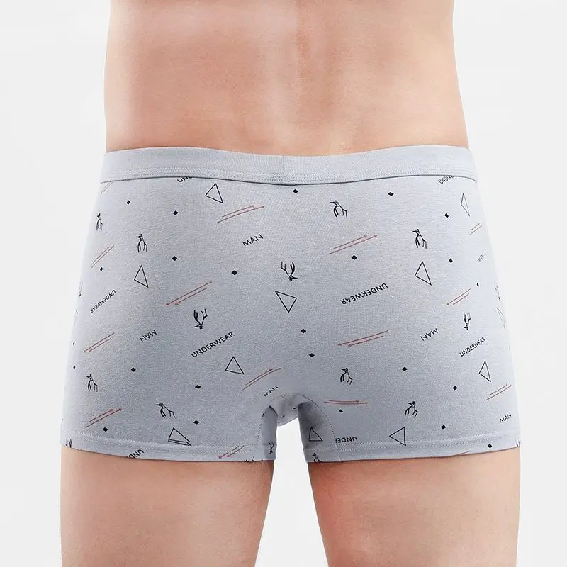 1/2/3/4 قطعة سراويل داخلية للرجال من القطن رسالة مطبوعة 2025 لينة الحميمة رياضي تنفس الملاكمين الذكور السراويل U محدب الملابس الداخلية