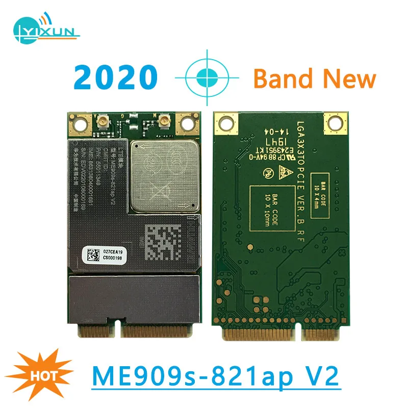 2020 New Huawei ME909s-821A V2 MiniPCIe 4G wireless module LTE FDD B1 B3 B5 B8 LTE-TDD B38 B40 B41 replace ME909S-120 ME909S-821