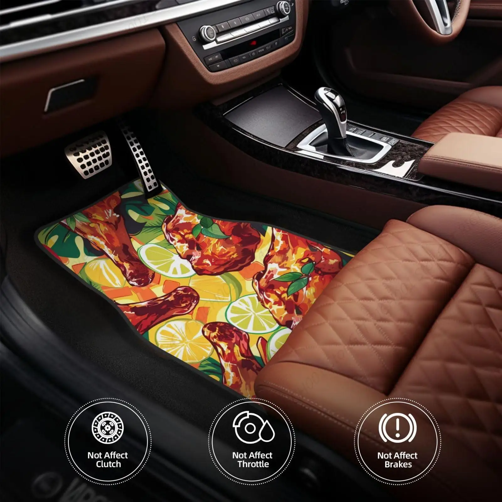Alfombras Hawaianas Con Forma Pollo، Alfombrillas Para Coches، Accesorios Para Automóviles، Alfombrillas Lanteras Y Traseras Di