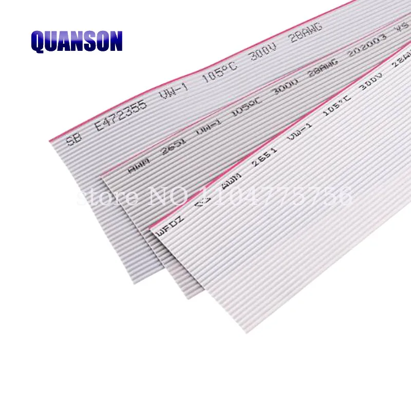 2Meter 1.27mm PITCH Grey Flat Ribbon Cable 6/8/10/16/20/40 Pin 28AWG WIRE for IDC FC 2.54MM Connector 6P/10P/12P/14P/16P/20P/40P