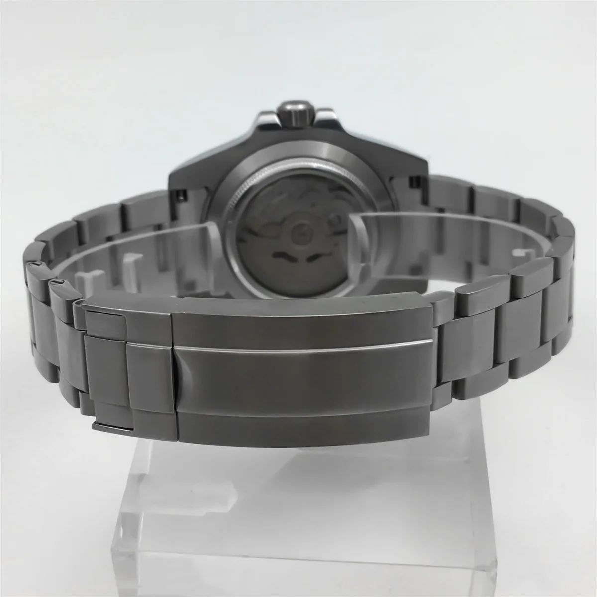 BLIGER 40mm NH35A Men's Automatic Watch Black and white luminous dial Coated domed glass Stainless steel brushed case bracelet