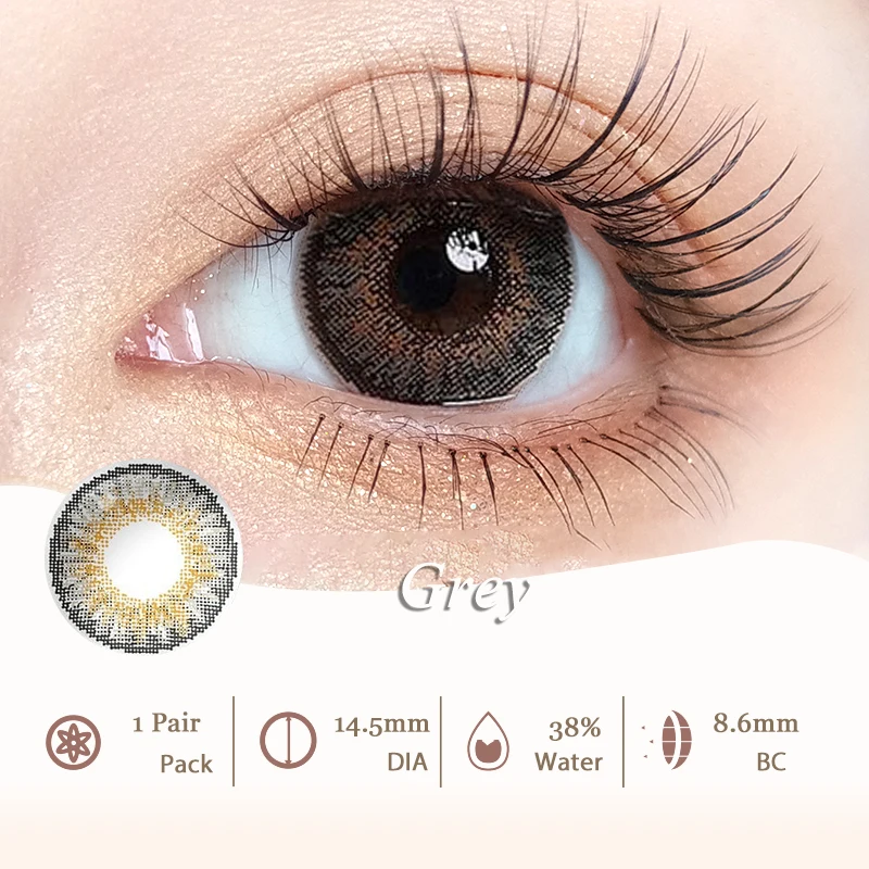 Color Contact Lenses For Women Makeup 3 Tone Contact Lenses For Eyes Brown Purple Colored Lenses 2pcs Yearly Color Lens Big Eyes