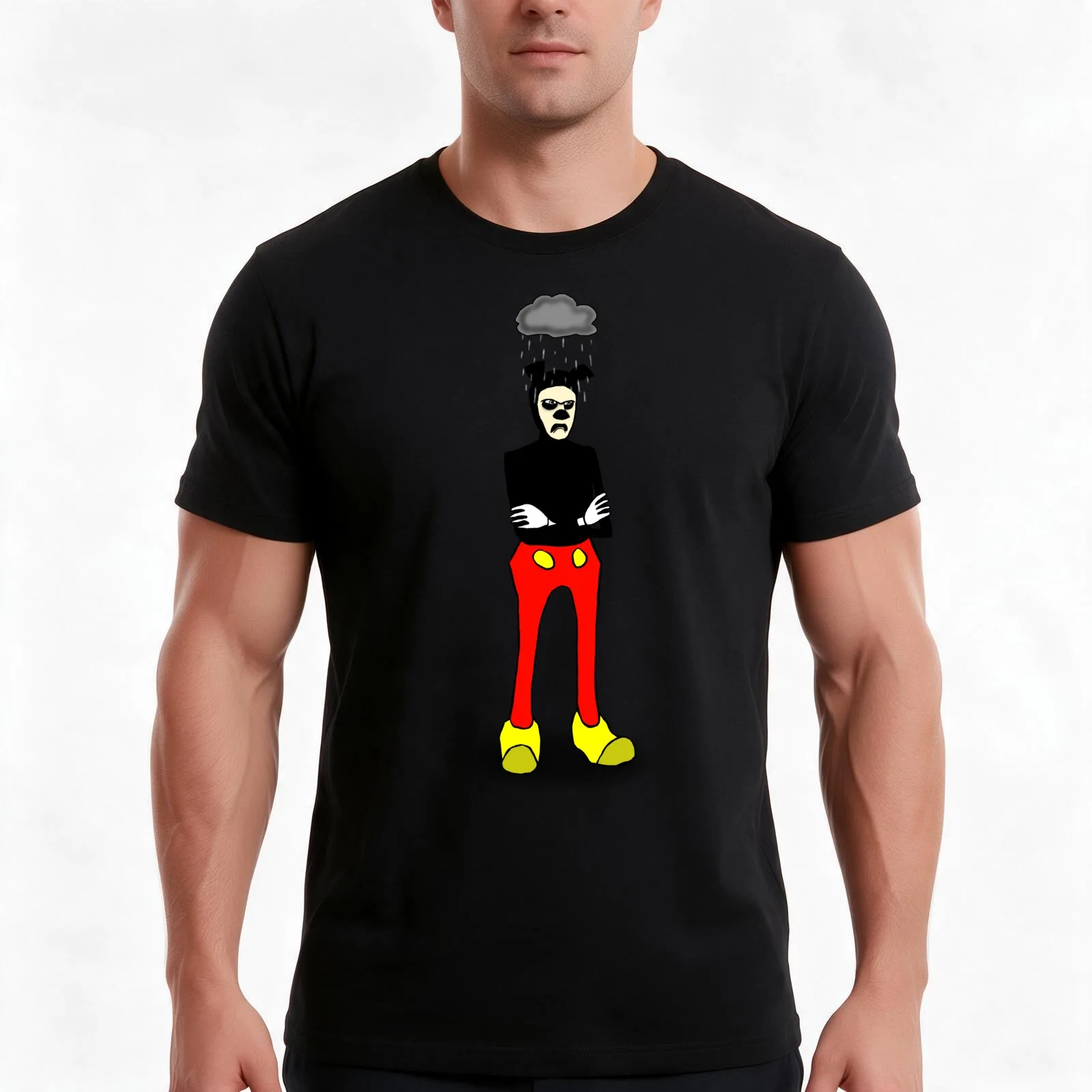 Jerma Rumble - Miserable Mikey T-Shirt, Summer Casual Cotton Tee, Oversized Streetwear Tops, Vintage Graphic Print, 100% Cotton